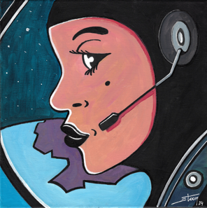 Projet "ELLES ONT TOUTES UN GRAIN !", peintures &agrave; l'acrylique, 30x30 cm par STOON 2024.